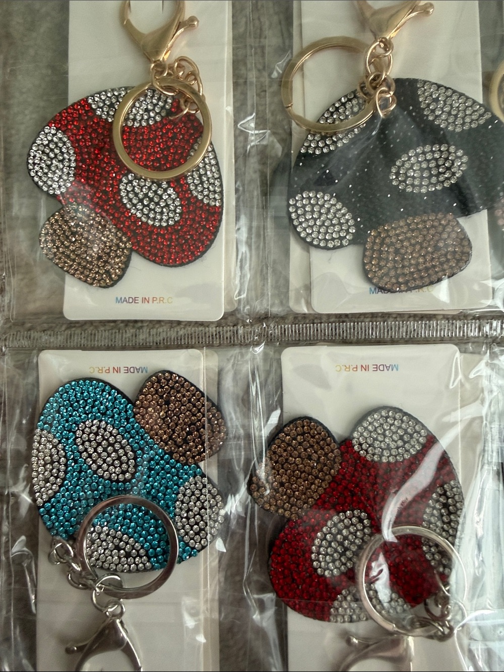 Teal and Brown Mushroom Keychain/Bag Charm - 1 per purchase. - Picture 4 of 4